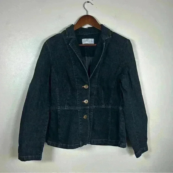 Vintage Liz Claiborne Denim Blazer Jacket‎ - Picture 1 of 2